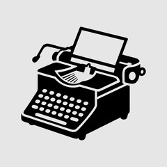 Typewriter in retro style