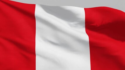 Waving Flag of Peru A Patriotic Symbol of National Pride and Independence Day Celebrations in South America Representing Peruvian Culture and Heritage.