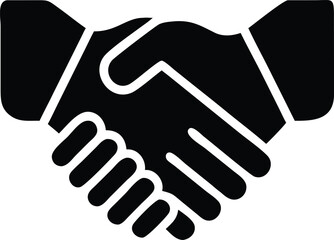 Obraz premium Two hands clasp tightly to indicate partnership and mutual agreement between participating parties