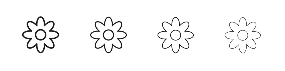 Flower icons vector logo illustration simple design. Web UI design.