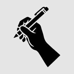 Hand holding mechanical pencil 