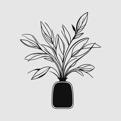 Plant branches in vase