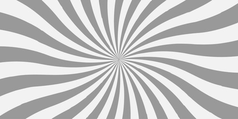 Retro white and gray abstract explosion vintage ray sunrise star sunbeam texture background. vector illustration circle light banner cartoon add design.	