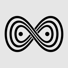 Infinity symbol in minimalist style