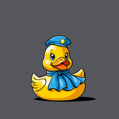 cute rubber duck vector image