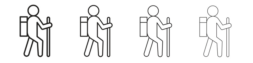 Hiking icons vector logo illustration simple design. Web UI design.