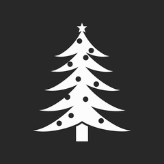 Clean and modern Christmas tree vector icon ideal for winter holiday branding, greeting cards, mobile apps, and Christmas-themed graphics.