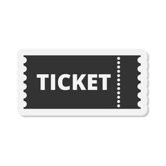 Ticket stickers icon isolated on transparent background
