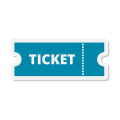 Ticket stickers icon isolated on transparent background