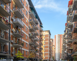 Fototapeta premium Architectural Ensemble of Jikia House Residential Complex in Tbilisi