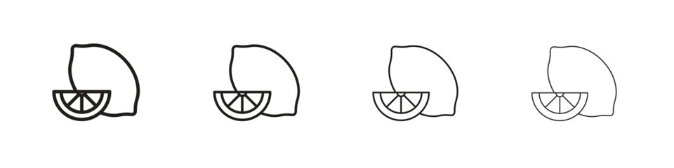 Lemon icons vector logo illustration simple design. Web UI design.