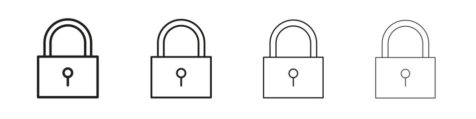Lock icons vector logo illustration simple design. Web UI design.