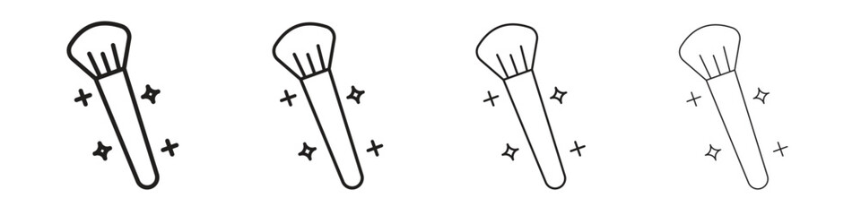 Makeup brush icons vector logo illustration simple design. Web UI design.