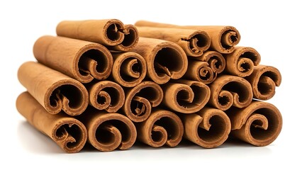 Pile of aromatic cinnamon sticks, perfect for holiday baking or adding warm spice to your designs and recipes, capturing the comforting essence of autumn
