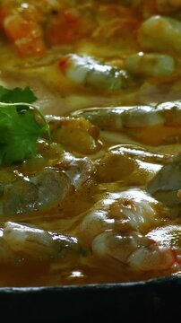 Brazilian Moqueca with shrimp and fish