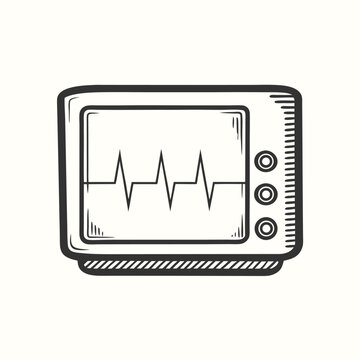 The heart rate monitor shows activity with button controls in black outline