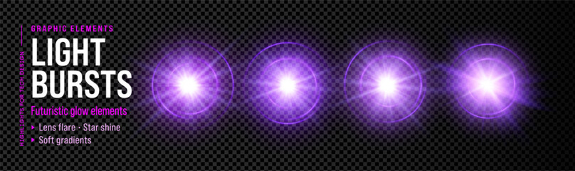 Purple pink with light png sparkle and burst. Violet flash background with effect and pink. Purple light spotlight abstract transparent glitter bright element black isolated starlight spot sun.