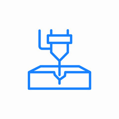3d laser printing icon sign vector
