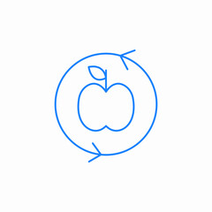 apple fruit life cycle icon sign vector