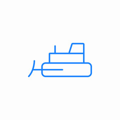 bulldozer construction icon sign vector