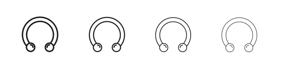 Piercing icons vector logo illustration simple design. Web UI design.
