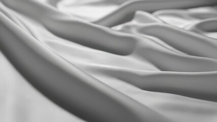 Silk like texture of white fabric with black and white photograph placed on its surface, evoking serenity and simplicity, perfect for visual narratives about quiet moments of reflection or.