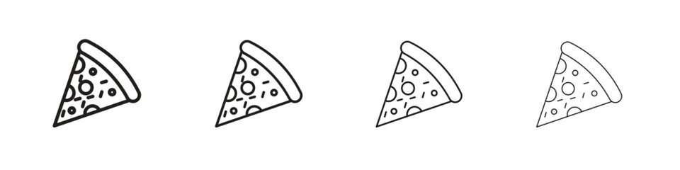 Pizza slice icons vector logo illustration simple design. Web UI design.