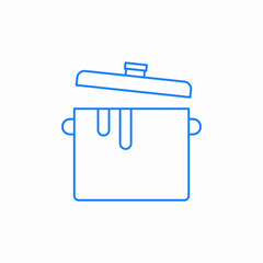 cooking pot lid icon sign vector