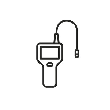 Fine line inspection endoscope icon symbolizing internal visual diagnostics and maintenance, ideal for industrial inspection, mechanical troubleshooting and engineering analysis