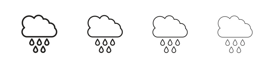 Rain icons vector logo illustration simple design. Web UI design.
