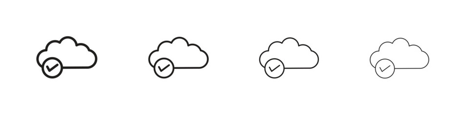 Saved to drive icons vector logo illustration simple design. Web UI design.