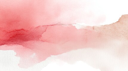 Abstract watercolor texture gradient blending soft red and pink hues with subtle hints of brown onto textured paper, creating a gentle artistic background