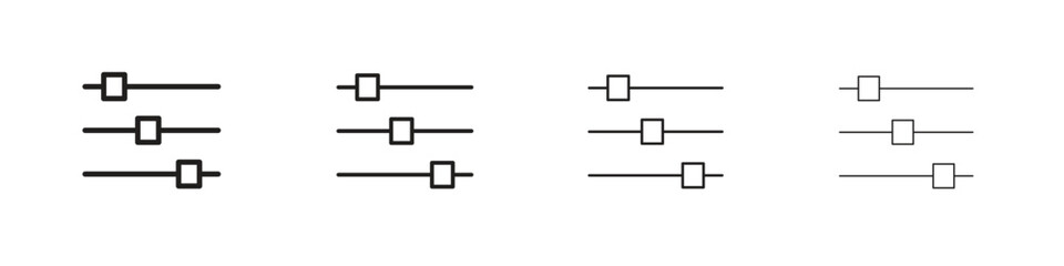 Obraz premium Settings sliders icons vector logo illustration simple design. Web UI design.