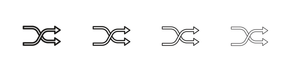Shuffle icons vector logo illustration simple design. Web UI design.