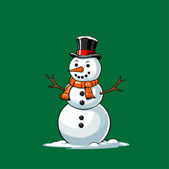 cute snowman vector image