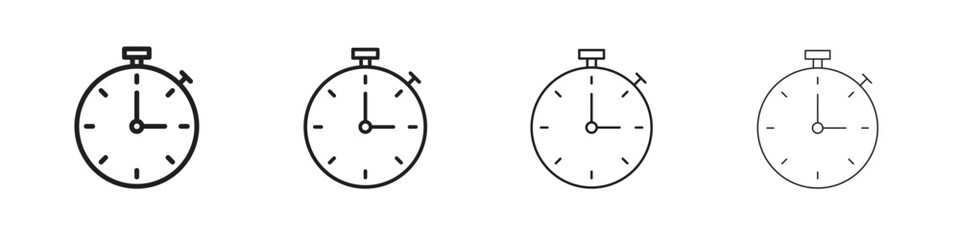 Stopwatch icons vector logo illustration simple design. Web UI design.