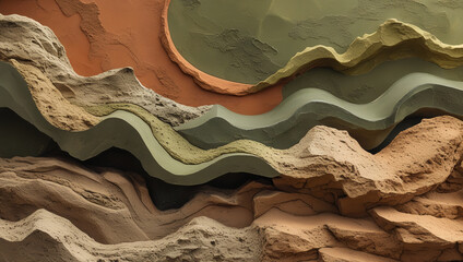 Stratified Resilience: Abstract Layers Symbolizing Male Health, ideal for stock use in health campaigns, fitness promotions, motivational posters, or editorial content on men's well-being.