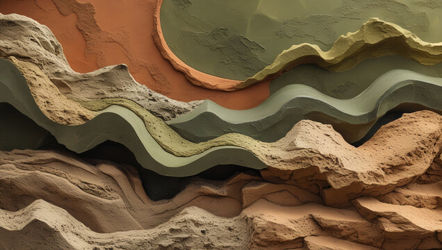 Stratified Resilience: Abstract Layers Symbolizing Male Health, ideal for stock use in health campaigns, fitness promotions, motivational posters, or editorial content on men's well-being.