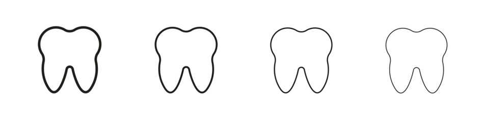 Tooth icons vector logo illustration simple design. Web UI design.