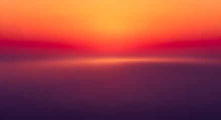 Fototapeta premium Abstract vibrant sunset horizon gradient blur background design