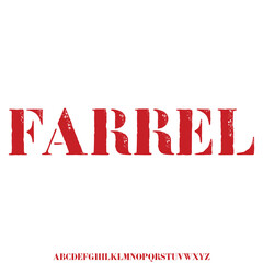 Elegant luxury clean serif alphabet display font vector illustration