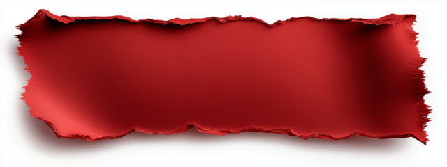 Torn red paper texture banner with abstract colorful edges and copy space for text