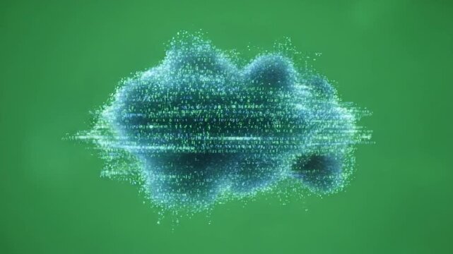 Digital Cloud of Innovation: Abstract visualization of a cloud of interconnected dots, symbolizing technology, data, and the digital world, perfect for concepts like artificial intelligence.