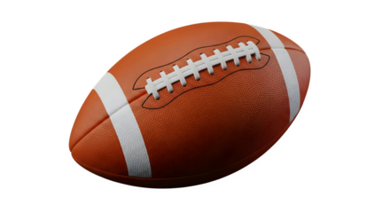 Classic American Football on a White Background - A Sports Icon