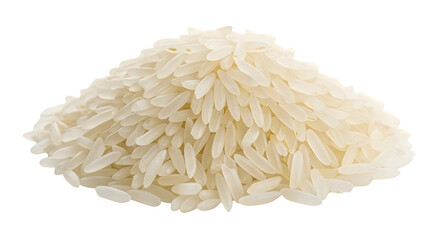 Pile of White Rice Close-up Shot of Uncooked Grains, Perfect for Culinary Uses, Healthy Food