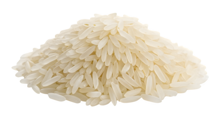Pile of White Rice Close-up Shot of Uncooked Grains, Perfect for Culinary Uses, Healthy Food