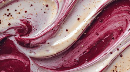 Abstract swirls of red and creamy white texture for artistic backgrounds