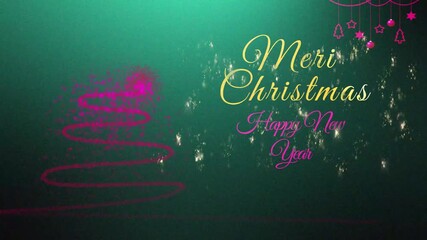 merry christmas and Happy new year 20126 vintage holiday greeting card illustration - Powered by Adobe