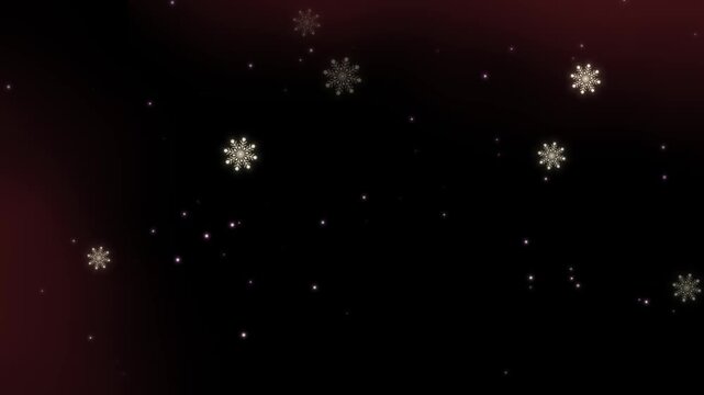 single line art Christmas tree animation with particles lights stars and snowflakes on black