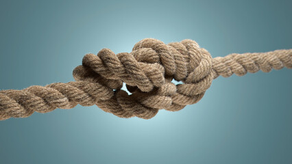 Intricate Knot: Nature's Texture Against a Smooth Gradient Backdrop